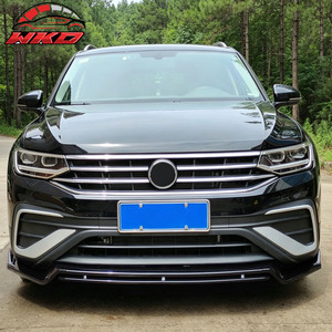 Compatible con VW Tiguan S SE Base 2022-2024, Labio de Parachoques Delantero Estilo IKON, Negro Brillante - Product Image 2