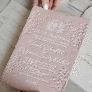 Carte d'invitation de menu en typographie élégante faite à la main personnalisée papier RSVP à bord retroussé impression de papier et de carton de qualité supérieure - Product Image 2