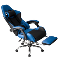 Chaise de Gamer en Cuir à Prix Abordable, Fauteuil Inclinable pour PC et E-sport, Chaise de Course avec Repose-Pieds