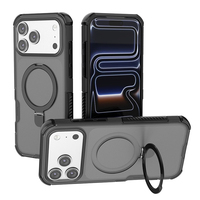 Coque de téléphone antichoc en TPU et PC pour iPhone 17 Pro Max 18 Pro Max avec support anneau et support magnétique pour recharge sans fil