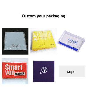 Paño de microfibra suave con logotipo personalizado de 8cm y 3,15 pulgadas, paño de limpieza de joyería chapado en oro y plata platino - Product Image 5