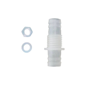 <b>Plastic</b> Through-Plate Straight Connector 10-M14-12 With Nut And Washer For Water <b>Tap</b> Installation - Product Image 1