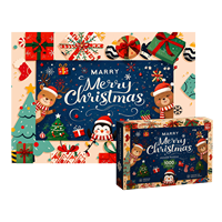 Individuelles Weihnachtsgeschenk Puzzle 1000 Teile Teddybär Hirsch Verschneite Nacht Sterne Weißer Karton HD-Druck Matt-Finish OEM-Fabrik