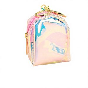 Sac cosmétique matelassé en cuir PVC souple à grande capacité pour femme, avec fermeture éclair hexagonale, poignée souple et rayures, durable - Product Image 1