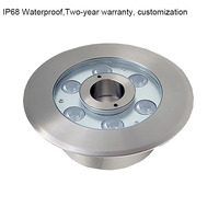Luz LED Sumergible para Fuentes, IP68, Acero Inoxidable SS316, Cristal Templado, RGBW, DMX512, RDM, Regulable, para Plazas Interactivas y Baile
