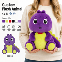 Dinosaures en peluche personnalisés Piata, mascotte douce en coton PP, jouet brodé, porte-clés, accessoires ODM