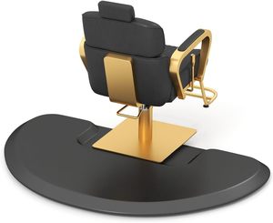 Tapete Antifatiga para Silla de Barbero, Diseño Artístico, 3 pies x 5 pies, PVC, Semicircular, 1/2 Pulgada Máquina de Cortar Pelo Profesional Negra con Ranura Cuadrada Gruesa para Salón de Belleza y Barbería - Product Image 2