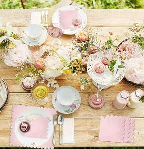 ผ้าเช็ดปากทรงหอยเชลล์สำหรับงานแต่งงานแบบใช้แล้วทิ้งสุดหรูมีโลโก้ออกแบบได้ตามต้องการ - Product Image 5