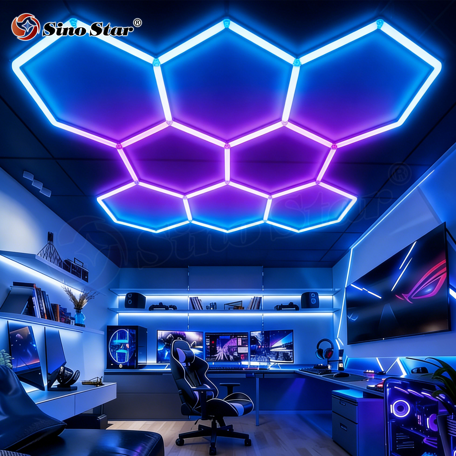 Music Controlled LED Lights RGB Music Sync Light for Auto Repair Shop Gym Gaming Room KTV Bar Club Party Decor