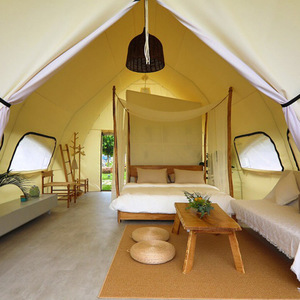 Lujo 4 estaciones impermeable tela Oxford velero en forma de glamping tienda de campaña estructura de acero al aire libre Camping casa prefabricada - Product Image 2