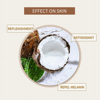 Vente en gros de 25ml de masque facial à l'huile de noix de coco feuille anti-âge hydratante pour nez cou vitamine C à base de plantes principalement acide salicylique