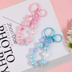 प्यारा दिल दिल की कीचेन क्लैप प्लास्टिक की चेन बैग बैग बैग बैग बैग हैंडबैग के सामान सामान के सामान के लिए बेडेड पट्टियाँ - Product Image 1