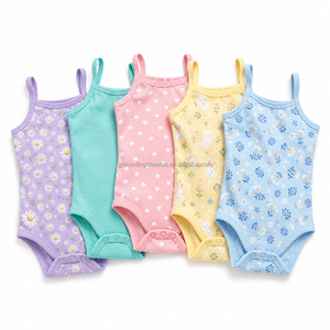 Mameluco sin mangas estilo camisola para recién <span class=keywords><strong>nacidos</strong></span>, tejido de algodón suave para bebés, niños y niñas, suministro al por mayor de fábrica, calidad premium - Product Image 2