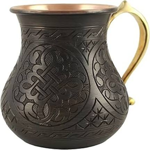 Direct Factory Prices Pure Copper Mule <b>Mug</b> with Black <b>Enamel</b> Hammered Designed Demanded Mule <b>Mug</b> For Sale - Product Image 6