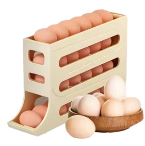 Special Fresh-Keeper Rolling Box Organizer Plastic Egg <b>Rack</b> Holder for Refrigerator Side Door Food Storage Tool - Product Image 3