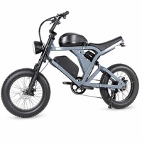 Sepeda Listrik Baterai Ganda 750W 48V 15AH Ban Tebal 20" Rangka Aluminium 6061 7 Speed Rem Hidrolik Elektrik