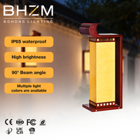 BOHONG Applique murale LED carrée populaire et durable pour jardin paysager, en acier inoxydable 304, effet marbre, étanche IP65, 16W, garantie 5 ans pour l'extérieur