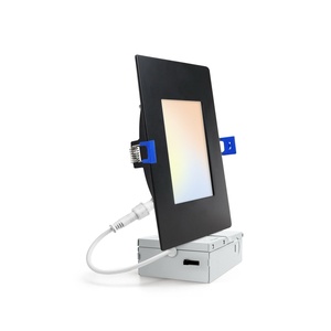 Plafonnier encastré intelligent ultra-plat de 4 pouces 8W, étanche, ETL, 5CCT sélectionnables, petit panneau lumineux LED - Product Image 1