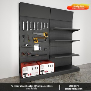 Siêu Thị Heavy Duty Kim Loại Pegboard Hiển Thị Đứng Hiện Đại Tường Treo Giá Phần Cứng Công Cụ Phụ Kiện Đục Hội Đồng Quản Trị Kệ - Product Image 2