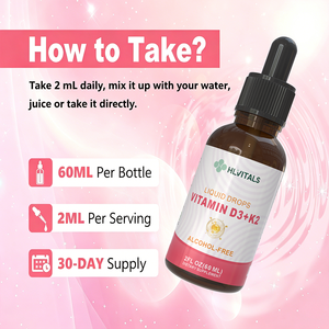 Private Label Vegan <b>Vitamin</b> Drops <b>Vitamin</b> D3 K2 <b>Liquid</b> Drops For Energy Booster <b>Vitamin</b> <b>Liquid</b> Dietary Supplement - Product Image 5
