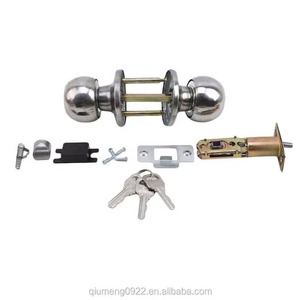 Industrial Grade Home <strong>Door</strong> Hardware Supplies Round Ball Privacy <strong>Door</strong> <strong>Knob</strong> Set Bathroom Handle Lock with Key - Product Image 2