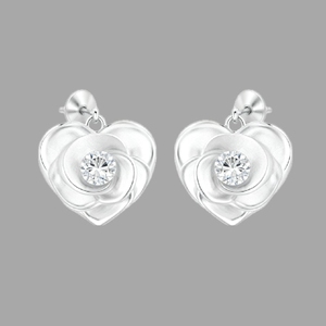 [งานแสดงเครื่องประดับนานาชาติฮ่องกง]ต่างหูเงินแท้ 925 ประดับเพชรคิวบิกเซอร์โคเนียรูปดอกไม้ ดีไซน์กลีบดอกอันละเอียดอ่อน - Product Image 3