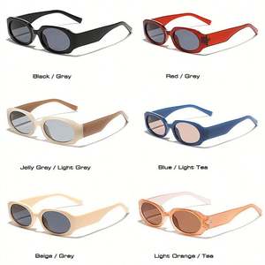 Lunettes de soleil rétro personnalisées avec logo, petites lunettes carrées pour hommes, lunettes de soleil rectangulaires polygonales UV400 pour femmes - Product Image 4