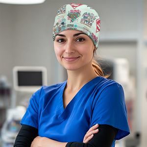 महिलाओं के लिए पूर्ण मुद्रण स्क्रैब कैप महिलाओं के लिए पूर्ण मुद्रण स्क्रैब टोपी लैब नर्सिंग स्क्रब उपकरण डॉक्टर - Product Image 3