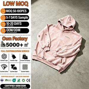 Sweat-shirt surdimensionné personnalisé style streetwear, en coton épais, effet délavé, coupe courte, pour homme - Product Image 1