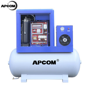 Compresseur d'air industriel tout-en-un à vis, sans huile, refroidi par air, avec réservoir de stockage d'air de 600 litres, équipement durable - Product Image 2