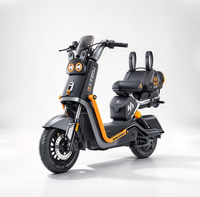 Scooter électrique 72V 1000W à double siège, cyclomoteur urbain avec panier, 3 modes de vitesse, éclairage LED – Vente en gros