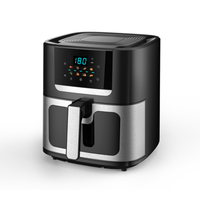 Nouveau lancement écran numérique bonne qualité friteuse à air intelligente appareils de cuisine à domicile 1700W friteuse à air visuelle