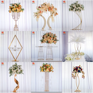 SMOOTH New Product Modern Wedding Party Decoration Metal Gold Flower <b>Stand</b> Luxury Table Centerpieces for Banquet Events - Product Image 5