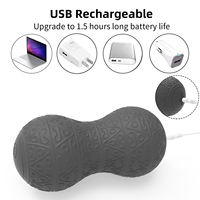 YLove Heizender Vibrationsmassageball Tiefengewebe-Massage Erdnussball-Roller USB 10 Vibrationsmodi Elektrischer Doppel-Lacrosse-Ball