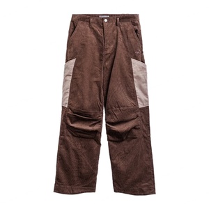 Nouvel Arrivage – Pantalon Décontracté en Velours Côtelé pour Homme, Taille Haute, Couleurs Contrastées, Logo Personnalisé - Product Image 3
