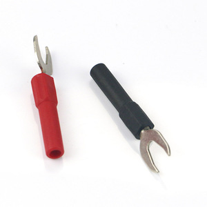 Màu đỏ + black4mm chuối shrouded cắm để Y ngã ba Adaptor 4mm chuối ổ cắm mở 7.2mm - Product Image 3