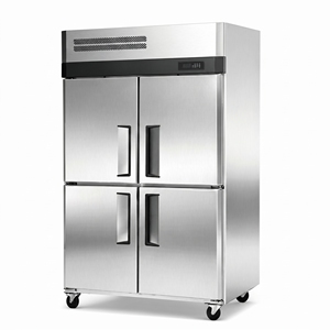 Congélateur vertical commercial 201 304 pour cuisine, réfrigérateur-congélateur pour supermarché, porte en acier inoxydable, prix usine - Product Image 1