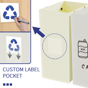 Contenedor de <span class=keywords><strong>Basura</strong></span> Plegable y Reutilizable para Clasificación Ecológica de Residuos, para Interiores y Exteriores, Grueso, Duradero, Portátil, Cubos de Almacenamiento - Product Image 5