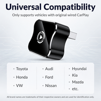 30% de Descuento en Adaptador Inalámbrico CarPlay Dongle Android Auto, Conexión Universal, Convertidor Car Play para Automóvil