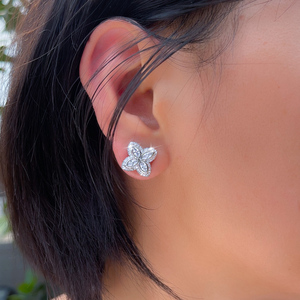 Pendientes de Lujo de 12 mm con Diseño de Trébol de Cuatro Hojas, Estilo Hip Hop, Clásicos, Multicolores, con <span class=keywords><strong>Circonitas</strong></span> Cúbicas Incrustadas, para Mujer, Uso Diario, Regalos - Product Image 5
