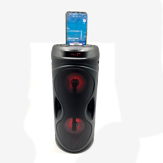 Party Box Speaker Karaoke Rechargeable Amplifier Bluetooth Wireless With TF Card USB Microphone 20W Loud Sound Box Phone Holder