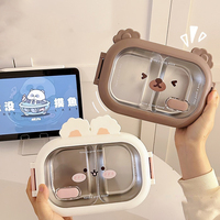 Boîte à lunch isotherme en acier inoxydable pour étudiants et employés de bureau, avec compartiments, idéale pour les pique-niques