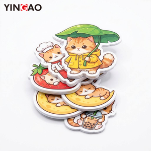 สติกเกอร์กันน้ำลายการ์ตูนน่ารักแบบกำหนดเอง สติกเกอร์ไวนิลไดคัท สติกเกอร์ตกแต่งสไตล์คาวาอี้ สำหรับตกแต่งแล็ปท็อปและขวดน้ำ - Product Image 4