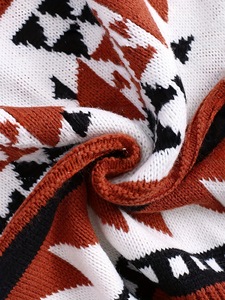 Maglione con cappuccio da <span class=keywords><strong>donna</strong></span> con cerniera e tasche con cerniera in maglia 2025 stile azteco Vintage personalizzato con tasche - Product Image 5