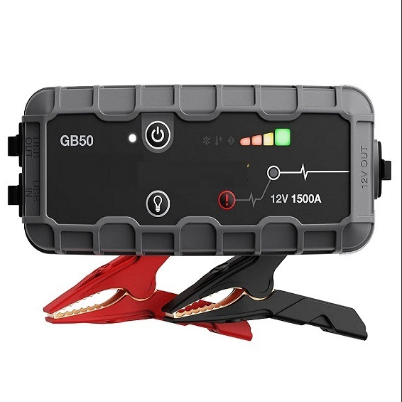 Factory GB50-1500A Portable 12V Lithium Battery Booster Pack Industrial DIY Grade Jump Starter Wireless Ports 2-Year Warranty
