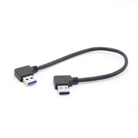 Cable de Datos USB 3.0 de Ángulo Izquierdo de 90 Grados a Ángulo Recto USB 3.0 Macho, Carga Rápida 3A, Núcleo de Cobre Puro, Blindaje Trenzado, 12 Meses de Garantía