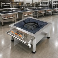 Peralatan Dapur Restoran Komersial Counter Top 6 Tungku Kompor Gas Stainless Steel 24'' Griddle Salmander