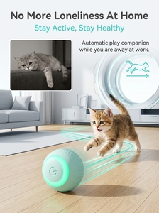 Giocattolo Intelligente Automatico per <span class=keywords><strong>Gatti</strong></span> e Cani a Forma di Palla Rotolante, in Materiale TPR, Auto-Ricaricabile, Anti-Noia, Resistente ai Morsi, Senza Polvere - Product Image 6