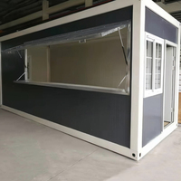 Rumah Kontainer Kedai Kopi Modular Prefabrikasi Portabel Lipat Mewah 20ft dari Cina