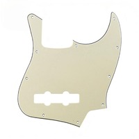 Plaque de protection pour Jazz Bass sans encoche pour tige de tension, remplacement standard pour plaque de protection de basse JB